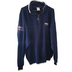BAC Premier Men's Navy Blue ILDC 1/4 Zip Pullover Sweater